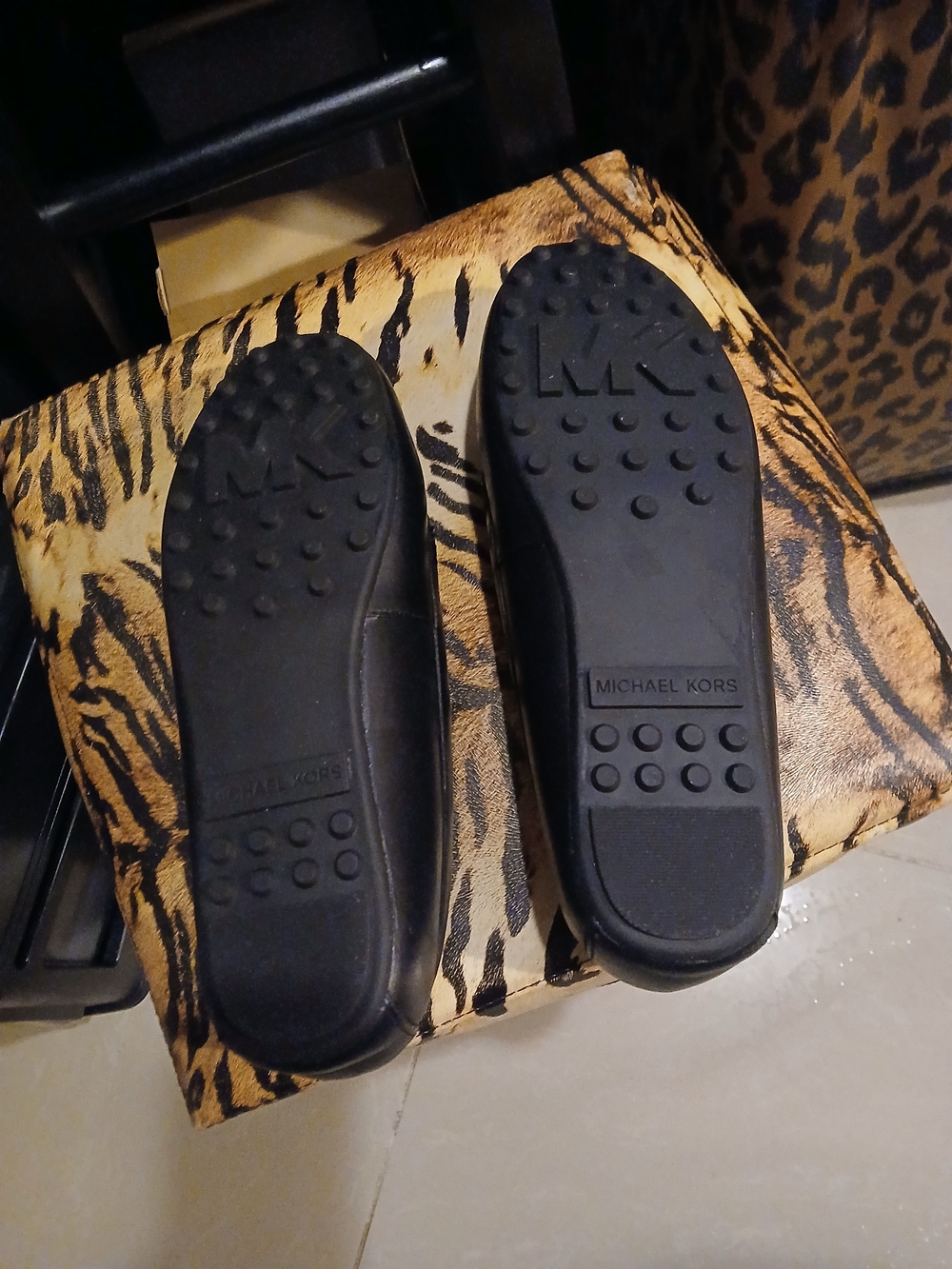 Michael Kors Black Slip-On Loafers